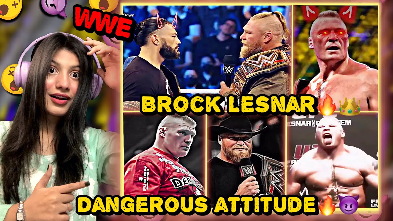 Pakistani reaction On WWE Brock Lesnar🔥 full attitude 😈🤯videos King of wwe🥵#wwe