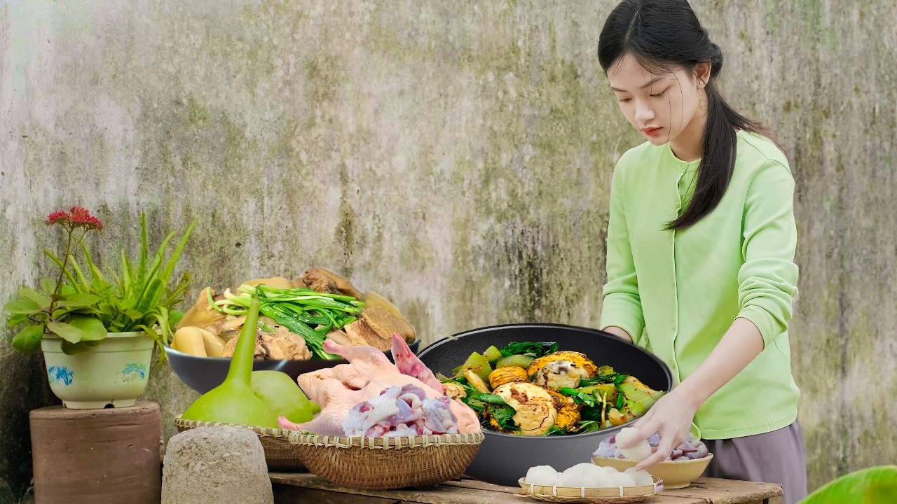 Harvesting Bananas in the Garden, Making Banana Cake, A Peaceful Day | Nguyễn Lâm Anh