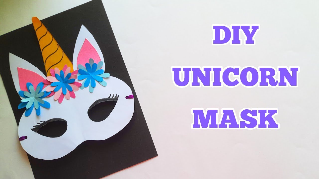 How to make Unicorn Mask with Paper / DIY Unicorn Mask / Unicorn Face Mask