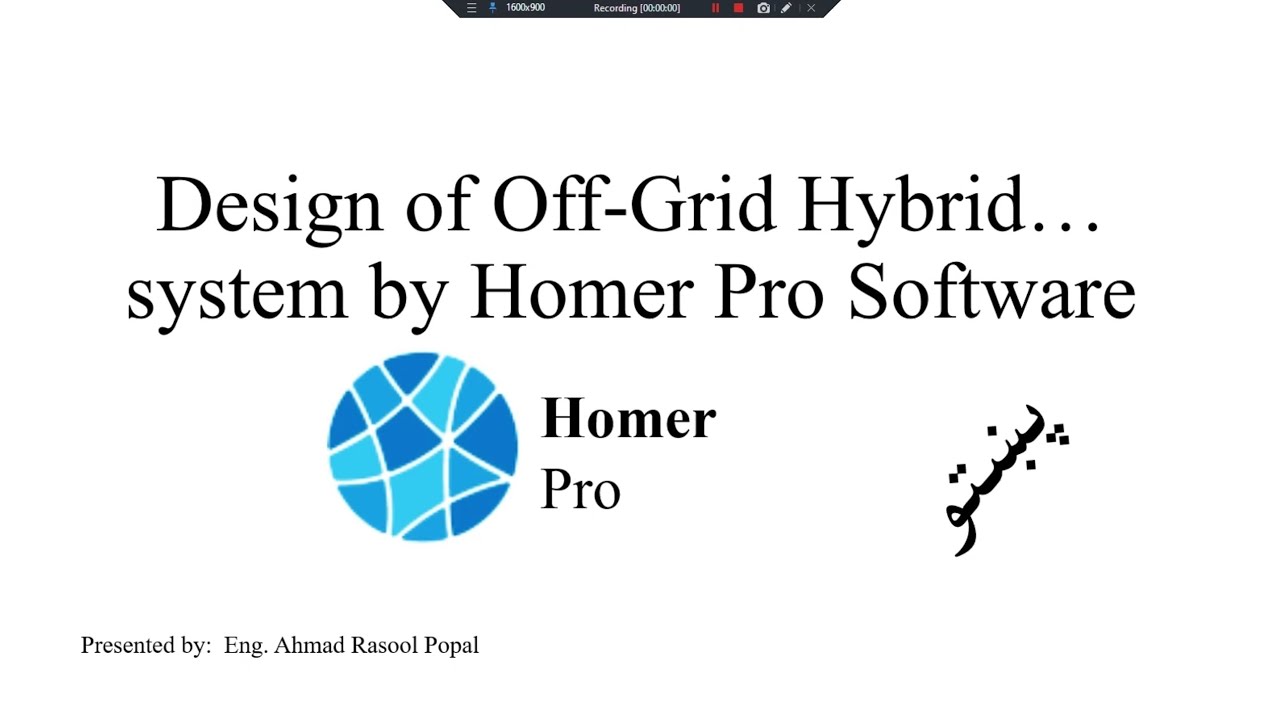 HomerPro: Design of Off-Grid Hybrid&hellip; system by Homer Pro Software : #Pashto language
