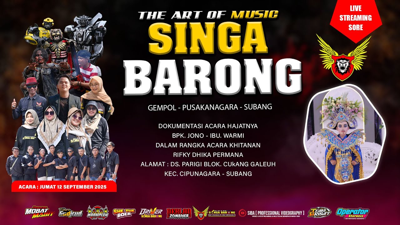 LIVE NGARAK SINGA BARONG || TANGGAL 12 SEPTEMBER 2025 || DS.PARIGI KEC. CIPUNAGARA SUBANG