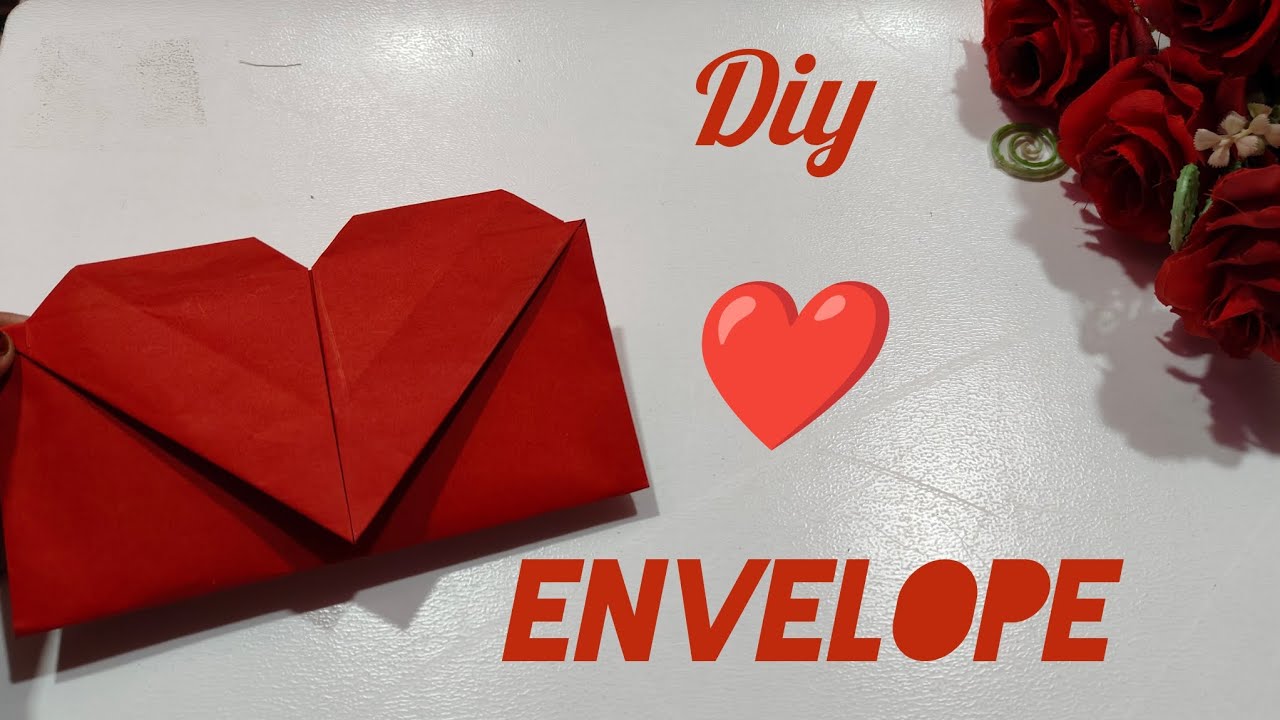 How to make a heart❤️ envelope from one piece of paper🫰🏻😍 easy origami tutorial🤩