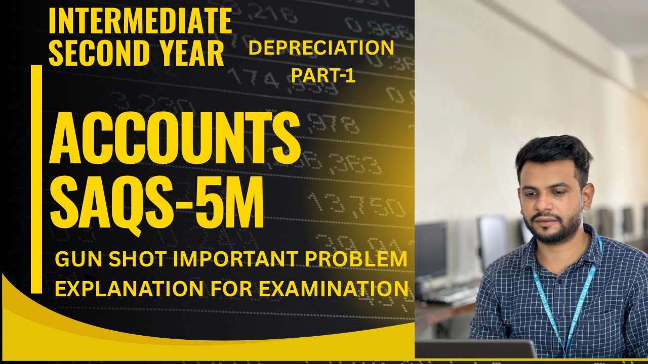 ACCOUNTS ||SAQ|| PART-1| SECOND YEAR || DEPRECIATION ACCOUNT || 5 MARKS PROBLEM ||Profit and loss