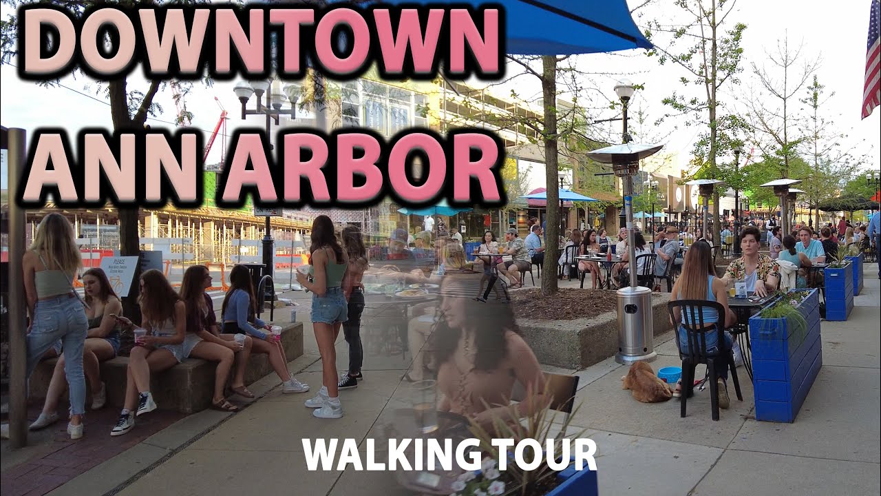 Walking in Downtown Ann Arbor 4k
