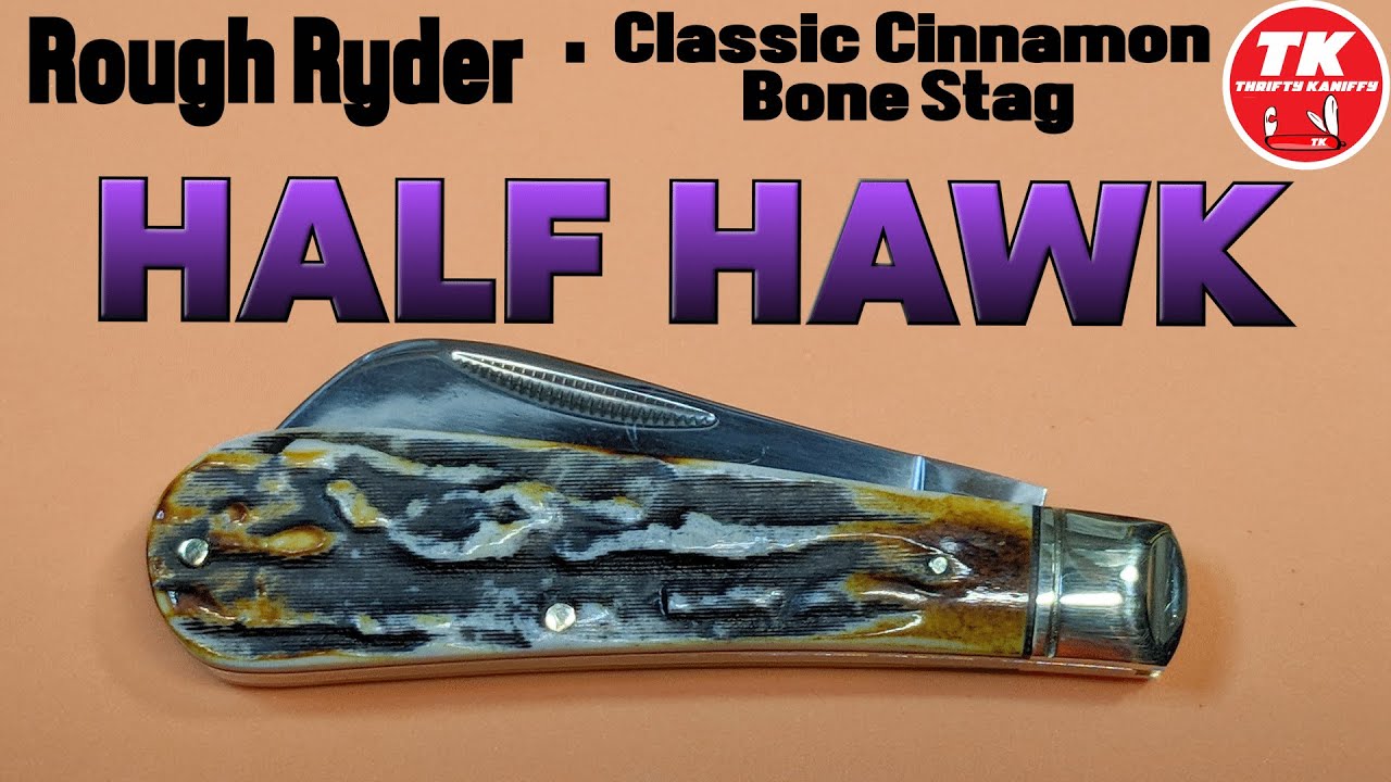 Карманный нож Rough Ryder Classic Cinnamon Bone Stag Half Hawk RR2427