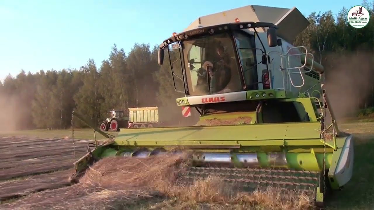 Grassamen Ernte 2020 - Multi Agrar Clau&szlig;nitz, Claas, John Deere, Fendt, Volvo