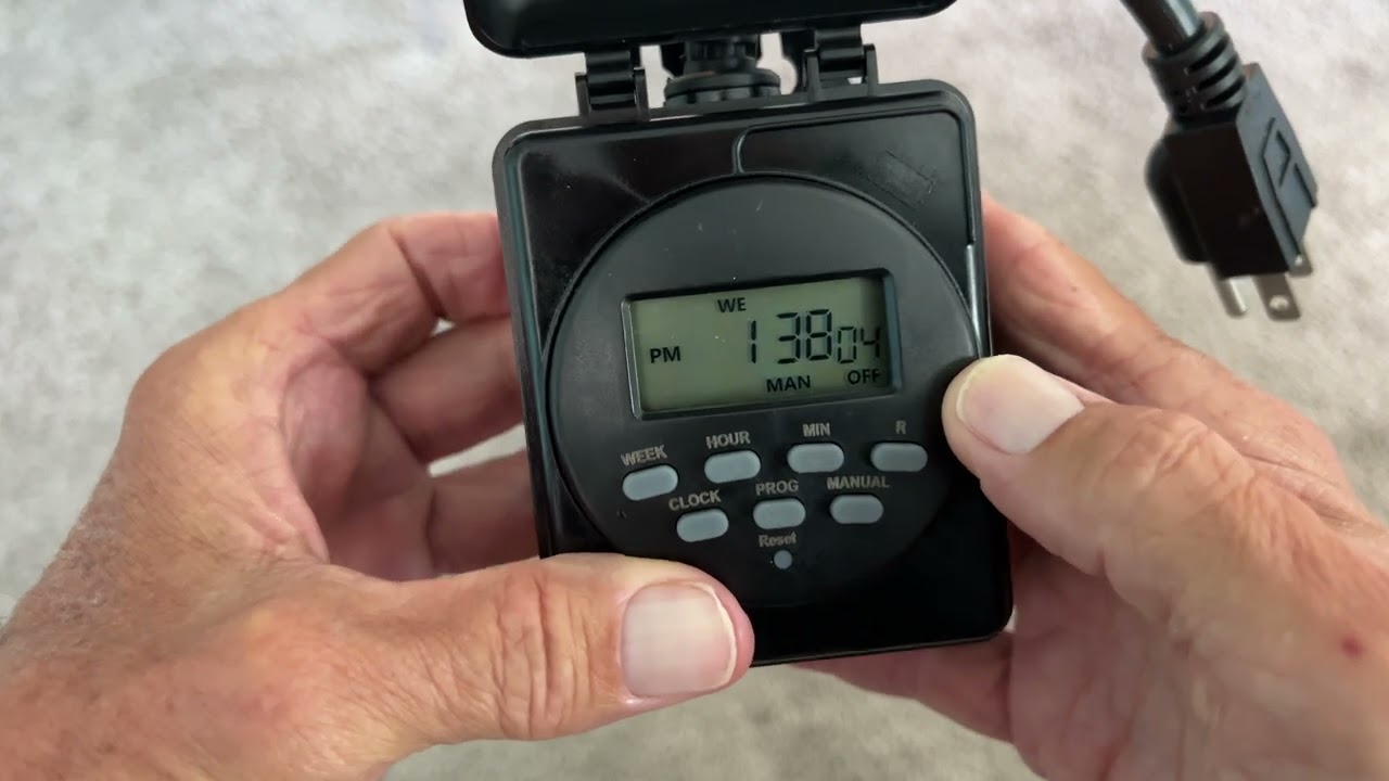 How to reset and program 7 day digital dual outlet outdoor timer