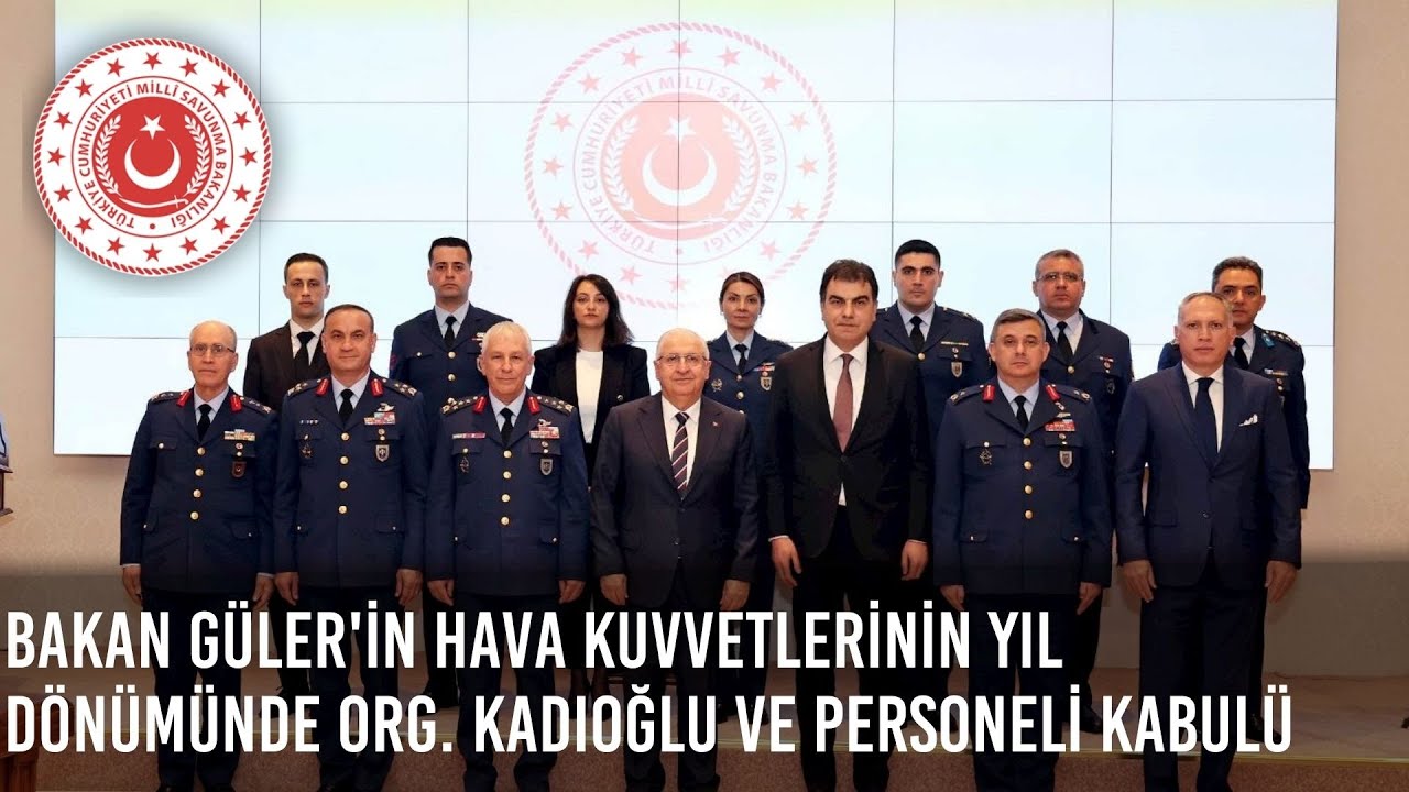 Bakan Güler'in Hava Kuvvetlerinin 114’üncü Kuruluş Yıl Dönümünde Org. Kadıoğlu ve Personeli Kabulü