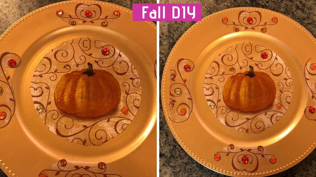 Dollar Tree Fall DIY Chargers Easy 2018