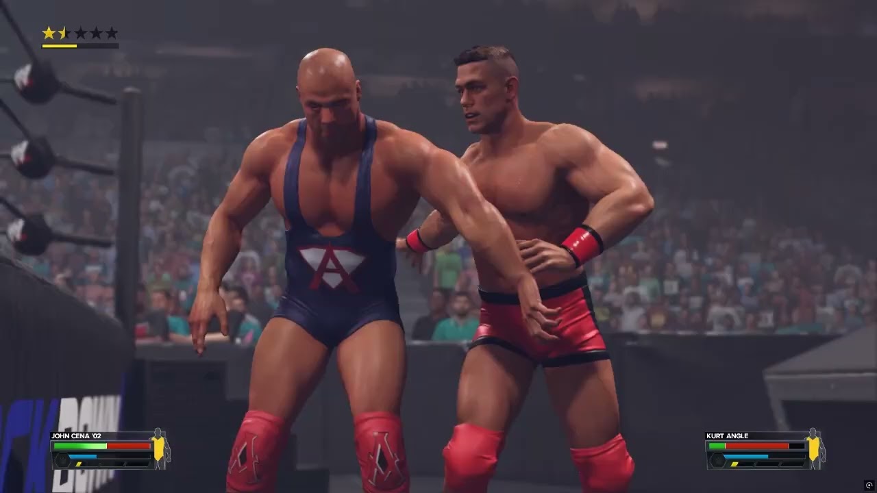 Kurt Angle vs John Cena [WWF SmackDown] [Reimagined] [No Disqualifications] [WWE 2K23]