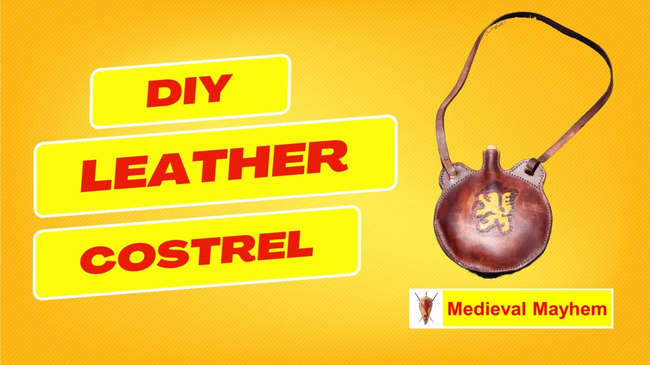 How to make a Leather Costrel/ Canteen water bottle