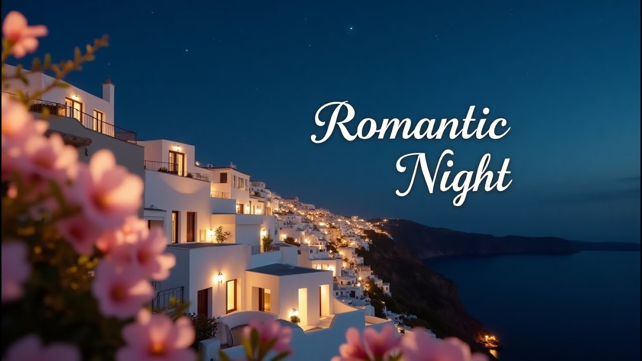 Romantische Nacht in Santorini 🌙 – Nur Licht. Nur Meer. Nur Gefühl.