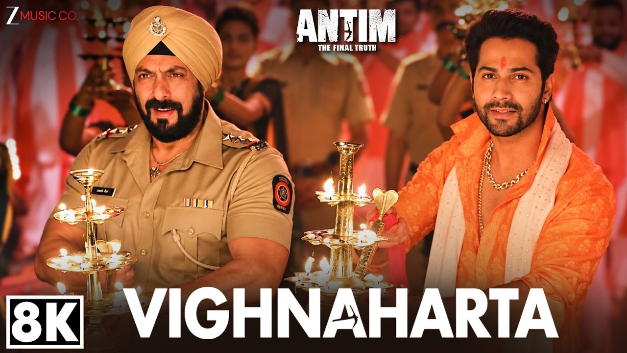 VIGHNAHARTA - 8K Video | Salman Khan & Varun Dhawan | Ajay Gogavale | Ganpati Bappa Song | ANTIM