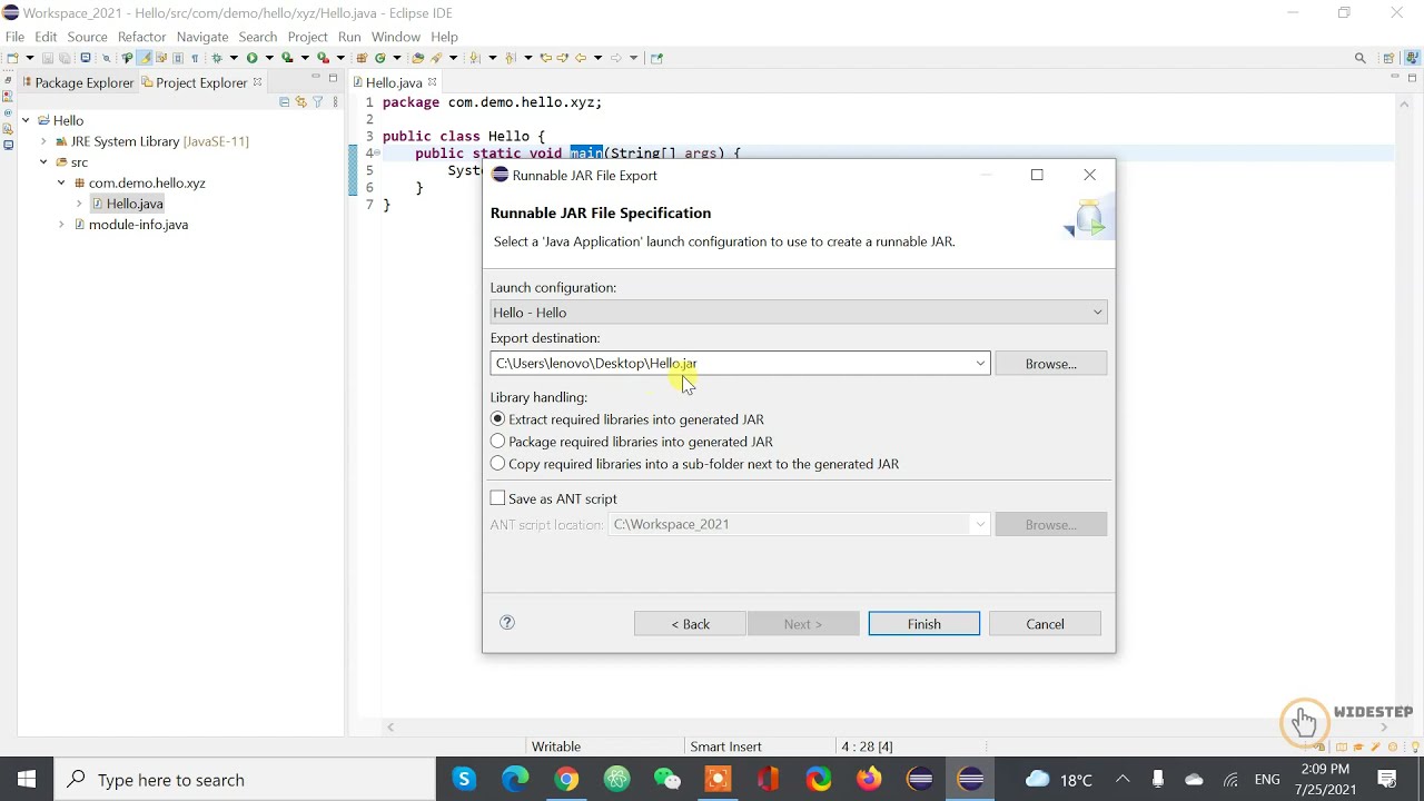 How to create an Executable Jar File in Eclipse with a Java Application