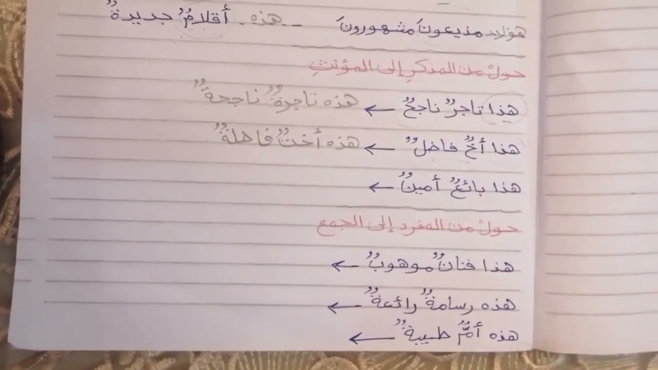 مراجعة على أسماء الإشارة 