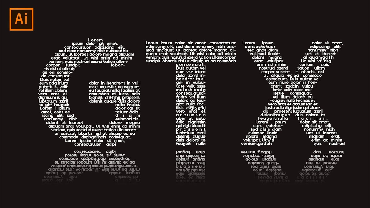 Эффект «Текст внутри текста» в Adobe Illustrator | Учебное пособие по Illustrator
