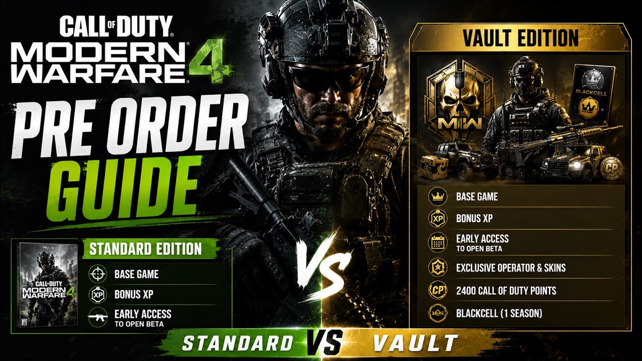 Руководство по предварительному заказу Call of Duty Modern Warfare 4: стандартное и архивное изда...
