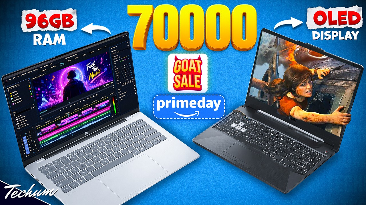 Top 6 Laptop Deals under 70000 in GOAT Sale & PRIME Day Sale💥Best Laptops Under 70000