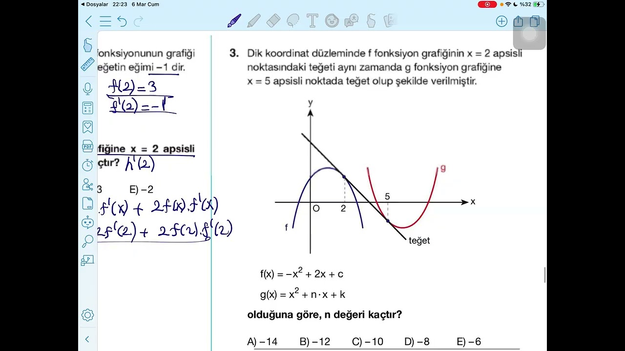 Türev geometrik yorum ergi yayınları 2026