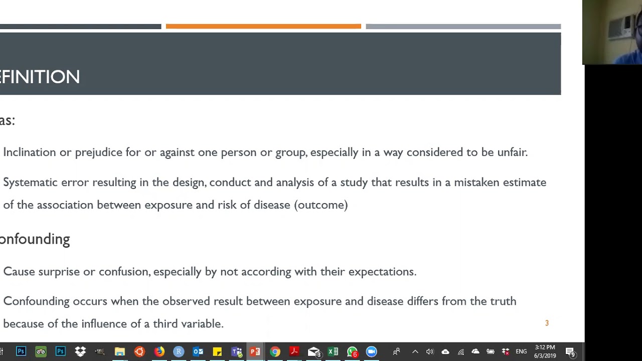 Biomed & Healthcare online journal club - confounders and bias