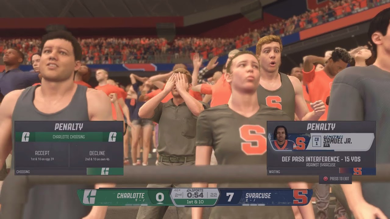 CFB 26 Charlotte V Syracuse WEEK 6 YEAR 1