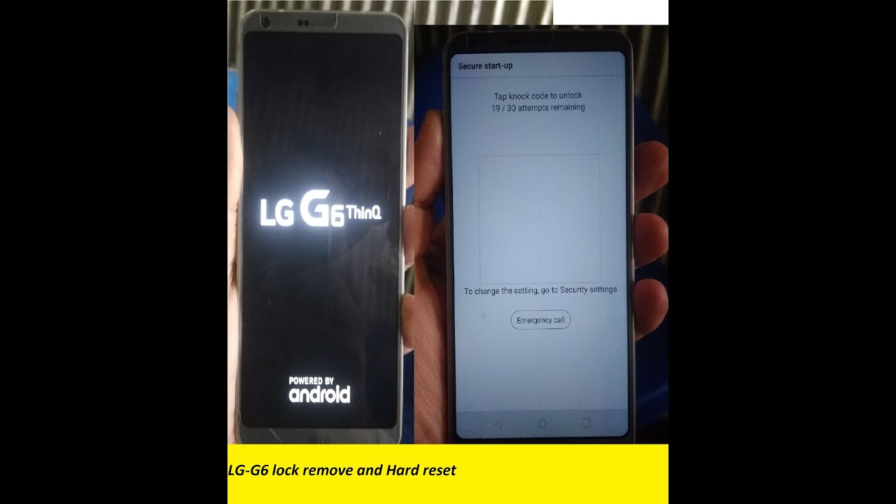 LG-G6 screen lock remove without pc. Tap knock code to unlock
