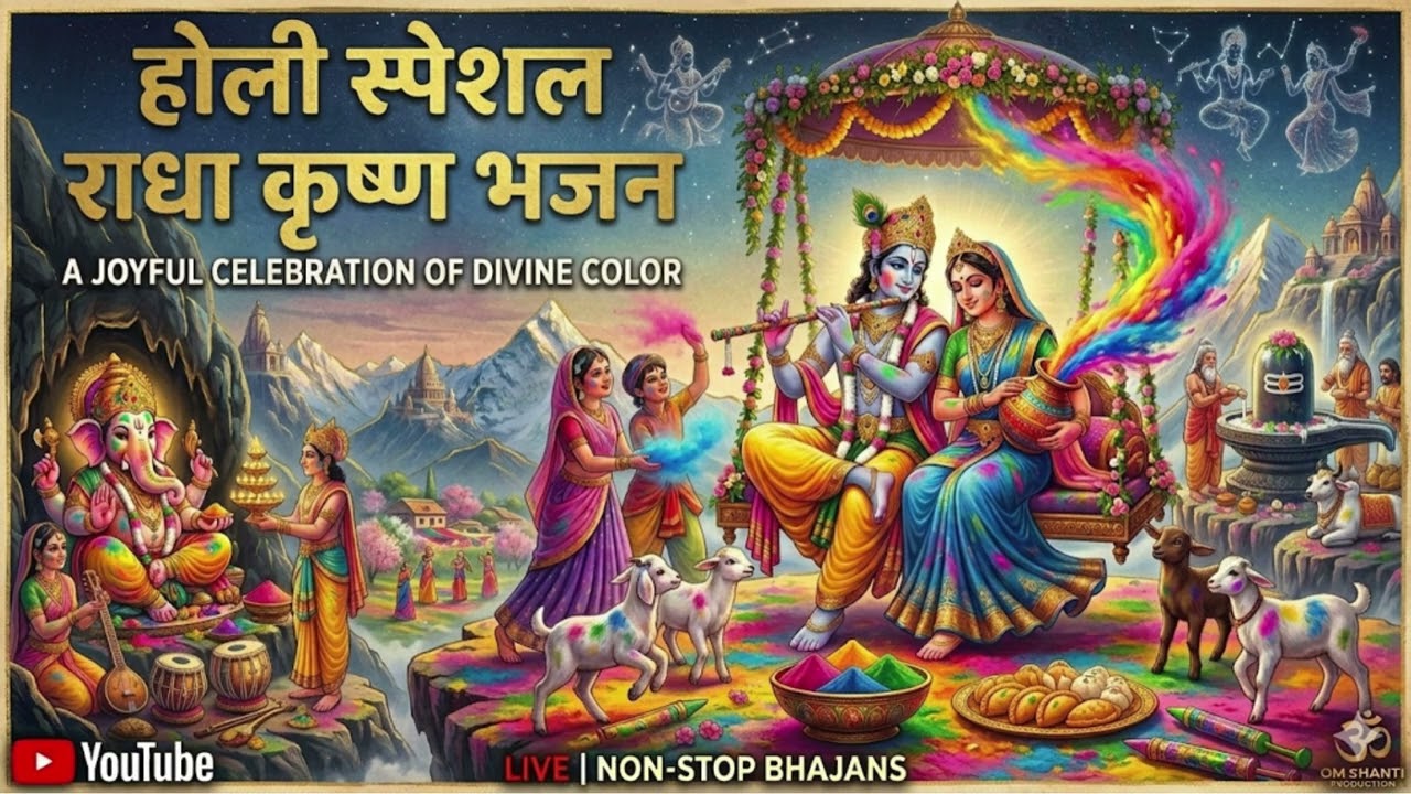 रंगों की होली कान्हा के संग | Best Holi Bhajans | Superhit Radha Krishna Holi Collection