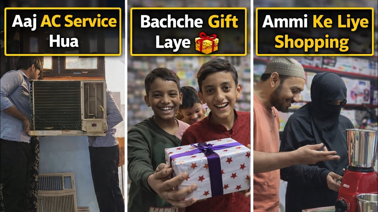 Ghar Ka AC Service + Bachchon Ka Pyar Bhara Gift ❤️ | Ammi Ko Raat Me Mixer Dilaya