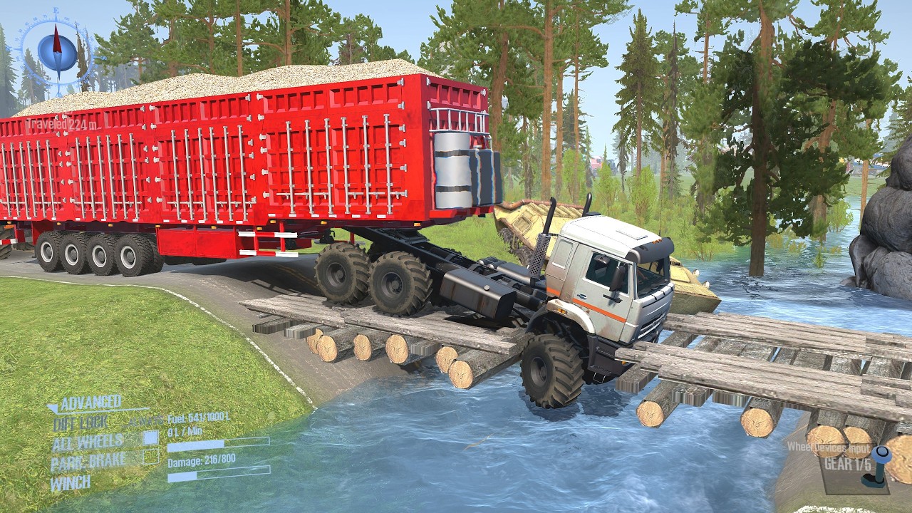 Trucks VS Speed Bump and Extreme Broken Road #202 #speedbumps #mudrunner #snowruner #hofisteamlive
