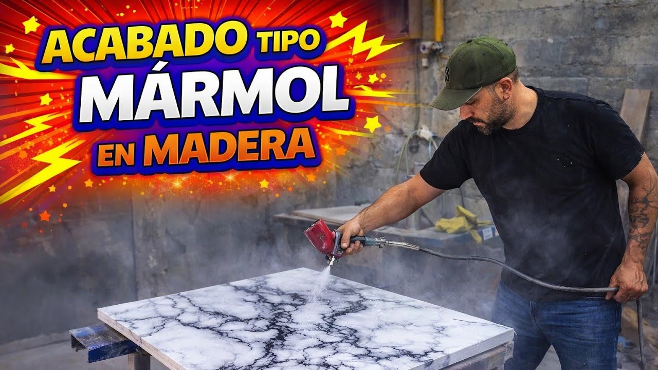 EFECTO MARMOL EN MADERA