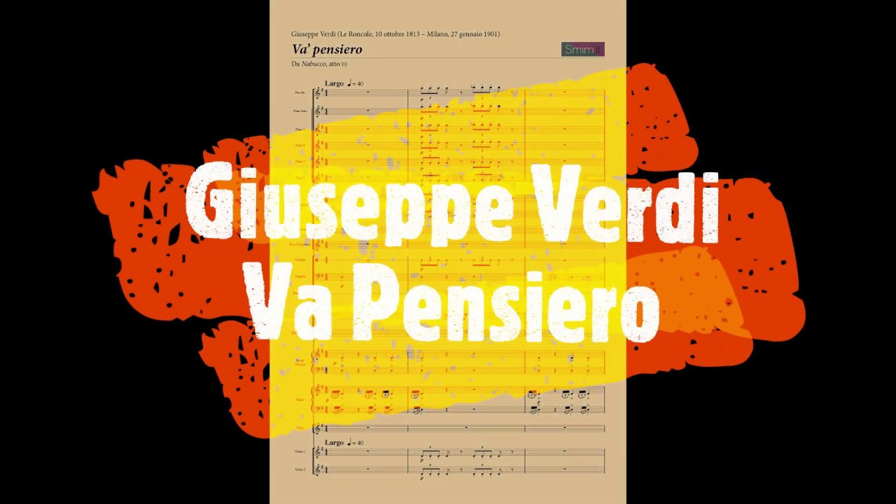 Va pensiero, di Giuseppe Verdi | Partitura gratis per orchestra scolastica