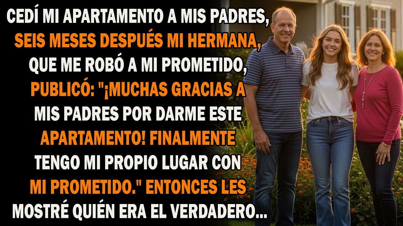 Le di mi apartamento a mis padres, 6 meses después mi hermana publicó: 