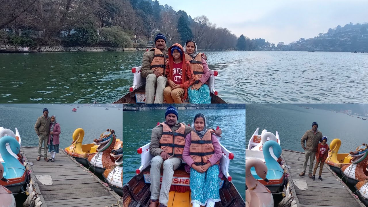 Nainital Lake Boating volgs (uttrakhand) enjoying  super Sunday 🏔️☃️ Brother and sister lifestyle