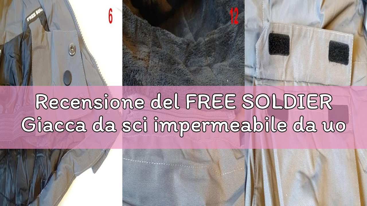 Recensione del FREE SOLDIER Giacca da sci impermeabile da uomo con fodera in pile, caldo colletto da