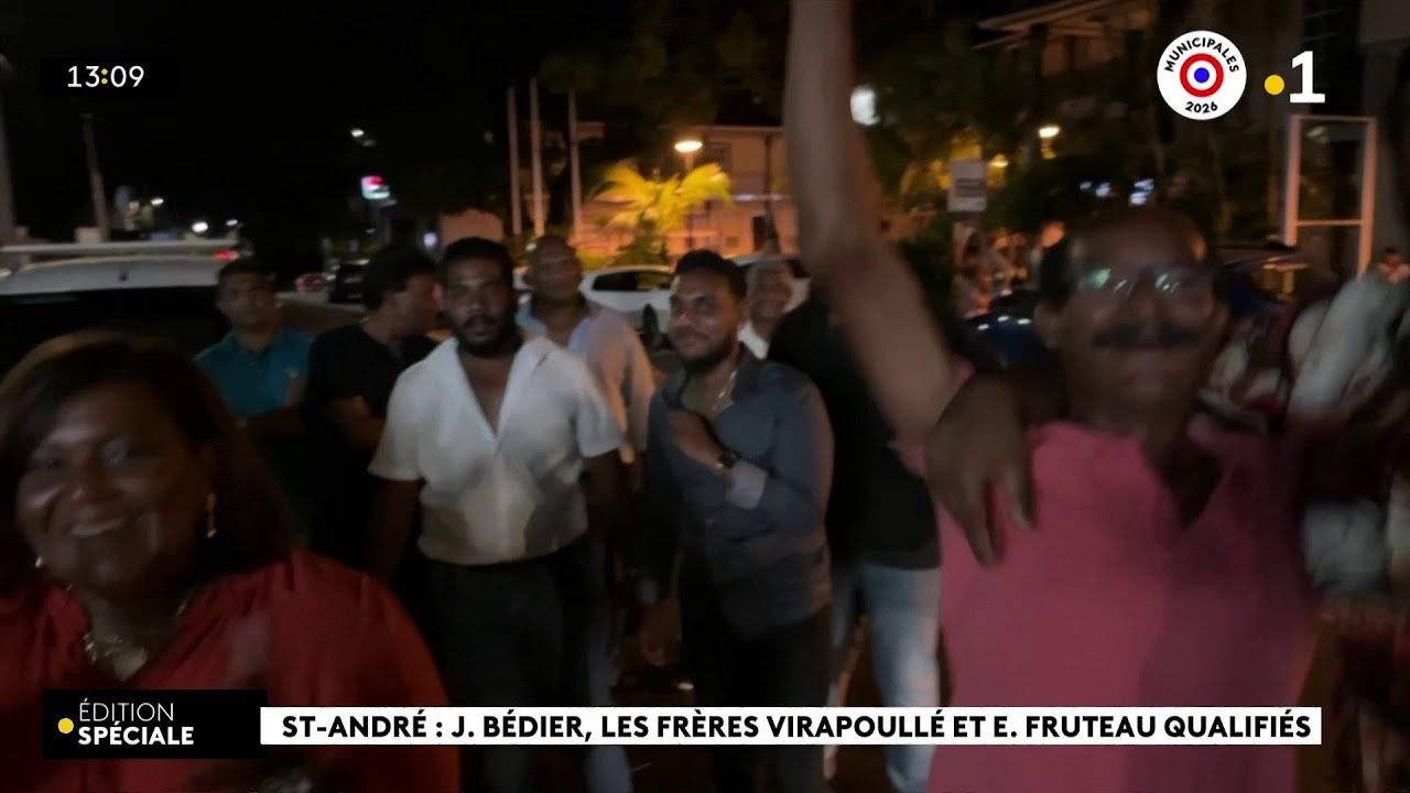 Municipales 2026 à Saint-André : Joé Bédier face aux frères Virapoullé au 2nd tour