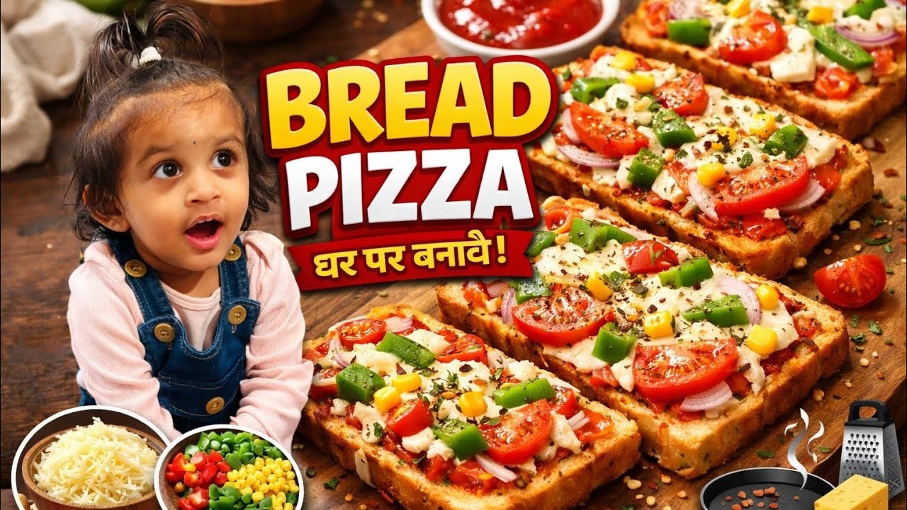 5 Minute Home Made Bread Pizza | Bina Oven | Easy & Tasty Recipe | Bread Se Pizza