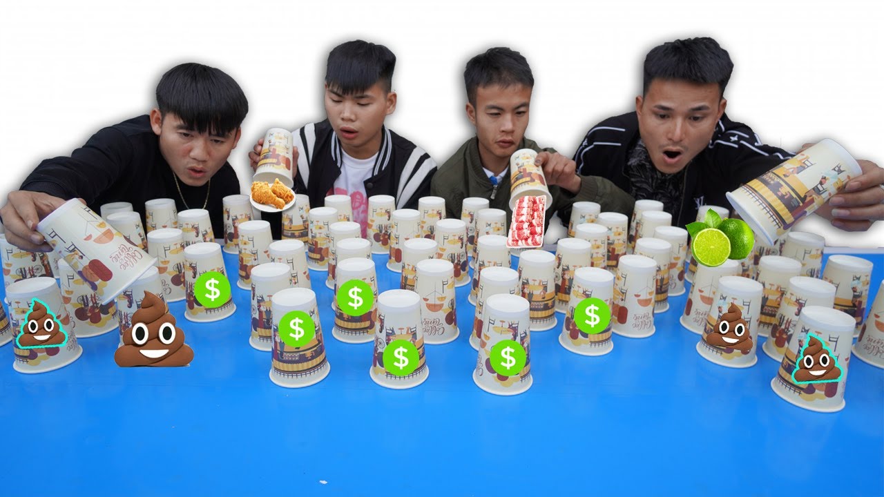 Hưng Troll | Thử Thác Lựa Chọn 100 Cái Ly May Mắn Hay Kinh Dị - Ai Là Người Nhọ Nhất