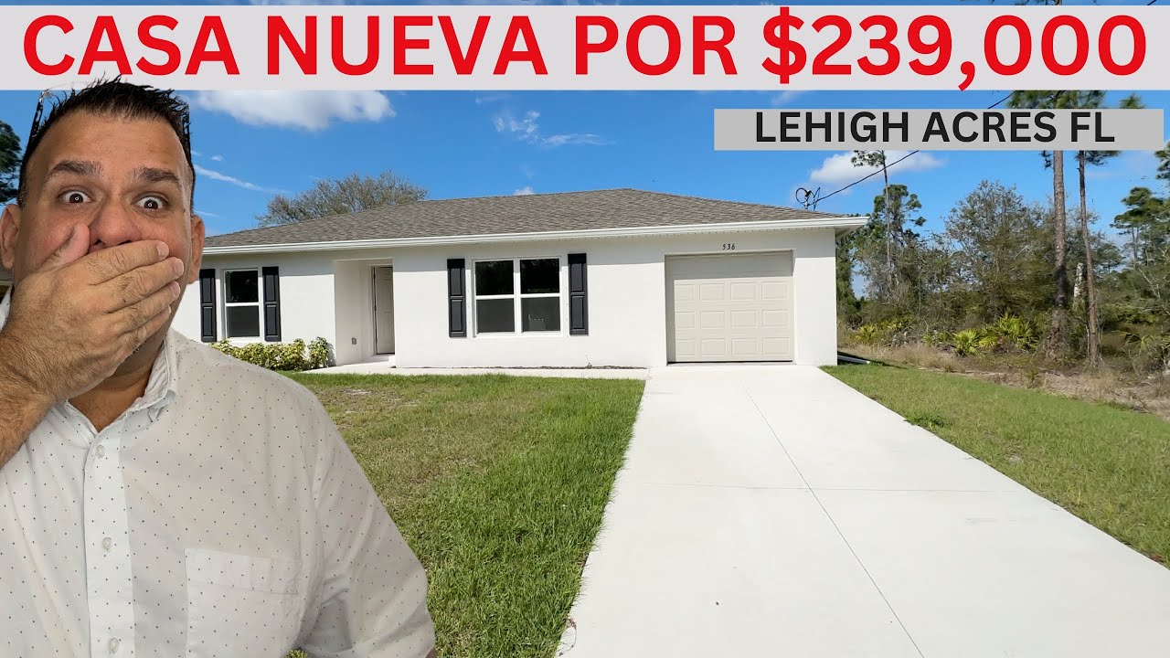 CASA nueva en venta en Lehigh Acres por $239k  | Viviendo en Lehigh Acres FL |  nueva construccion