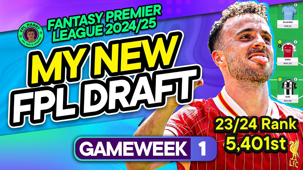 MY NEW FPL GW1 DRAFT 👑 | 2nd in the world! 🌎 5,401st Rank LY | Fantasy Premier League Tips 2024/25