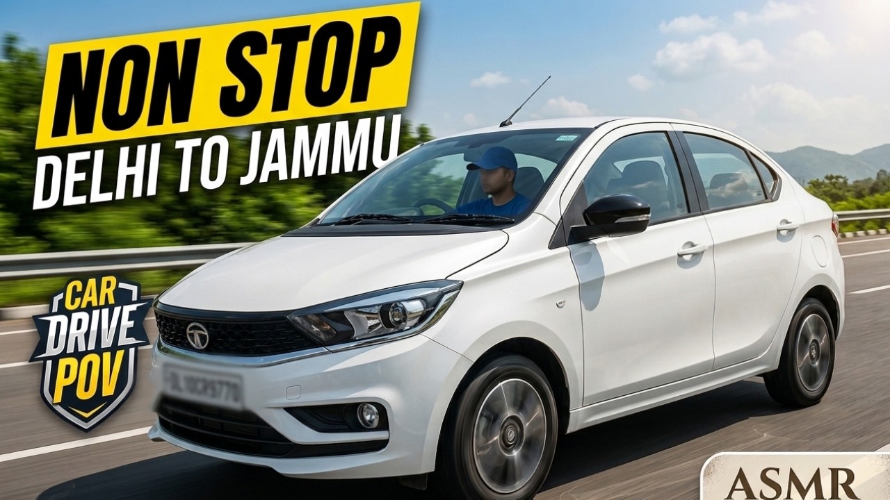 EP 01 | NON-STOP DELHI TO JAMMU 600+ KM ROAD TRIP | RELAXING CAR DRIVE VLOG | JAMMU & KASHMIR TRIP