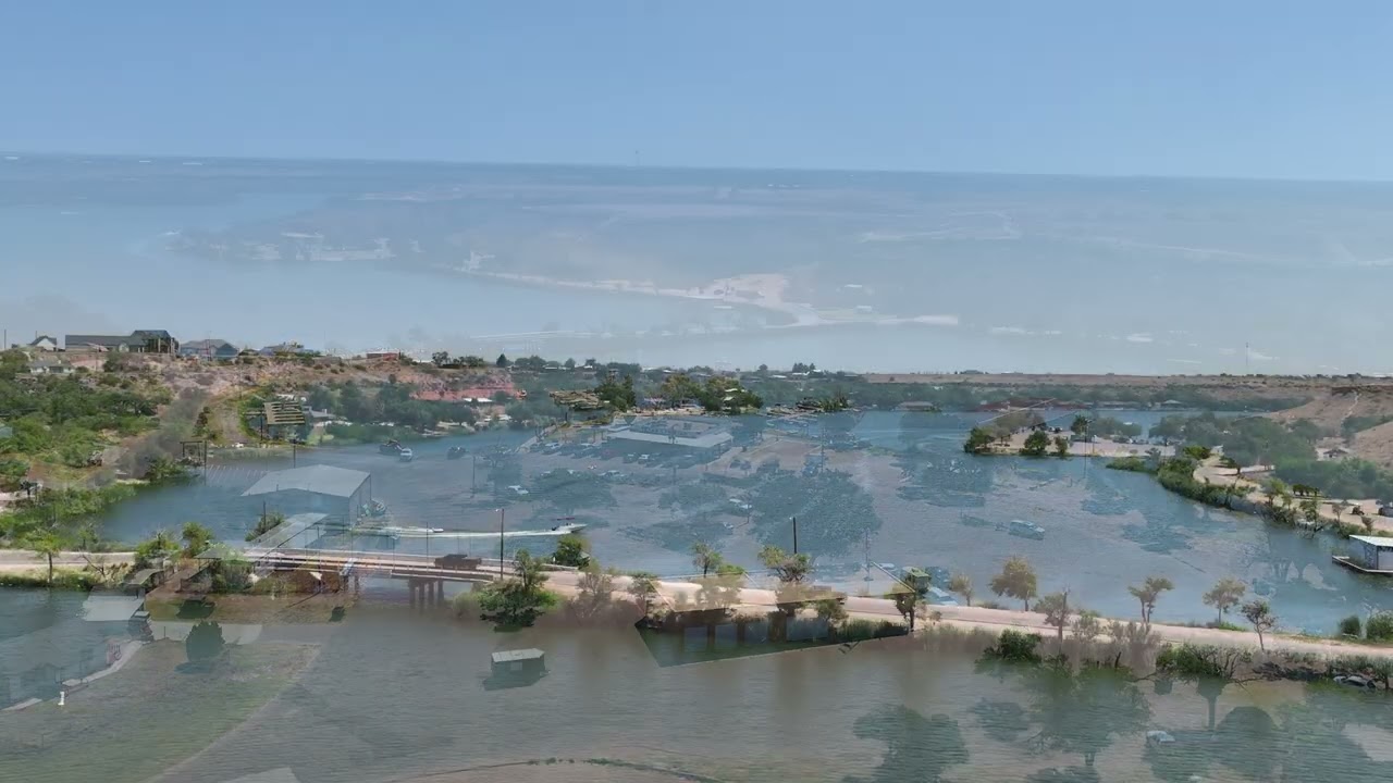 Buffalo Springs Lake in Lubbock, Texas, Flyover