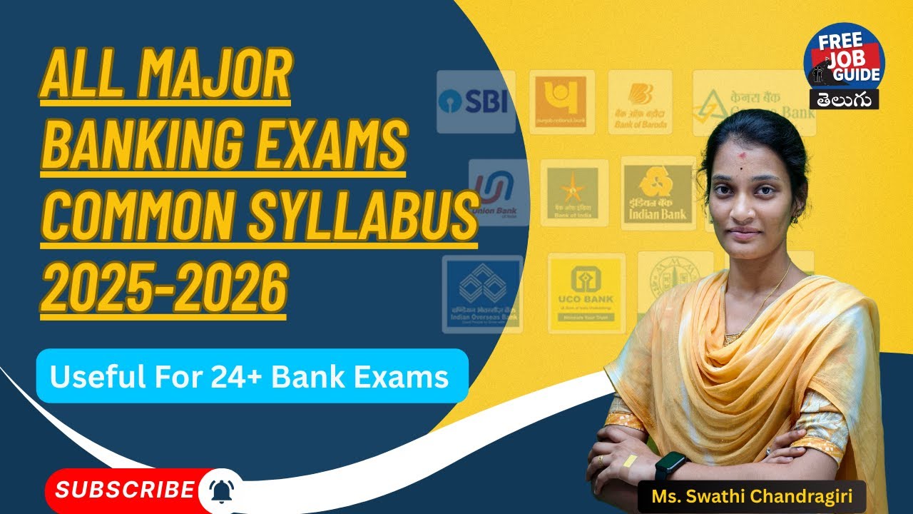 📢 Complete Syllabus for All Major Banking Exams in India | Free Job Guide (Telugu)