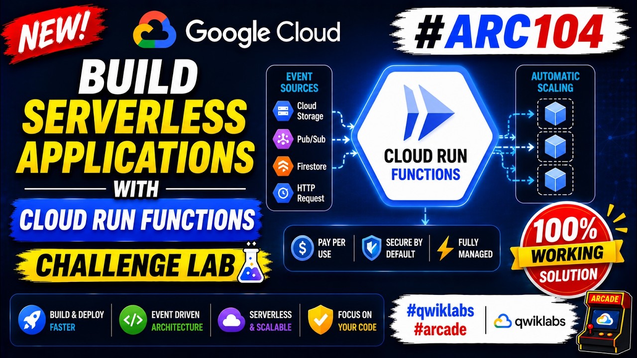 Build Serverless Applications with Cloud Run Functions: Challenge Lab || #ARC104 #qwiklabs #arcade