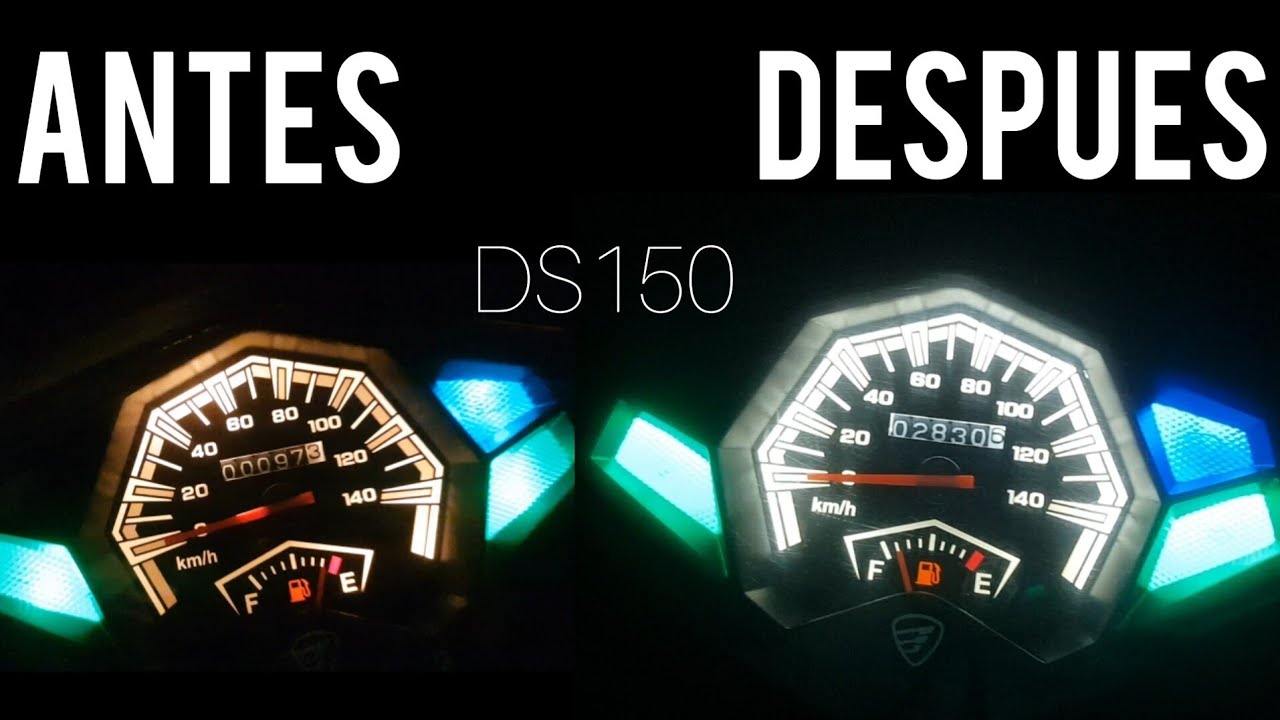 cómo cambiar las luces del velocímetro a led / Italika DS150