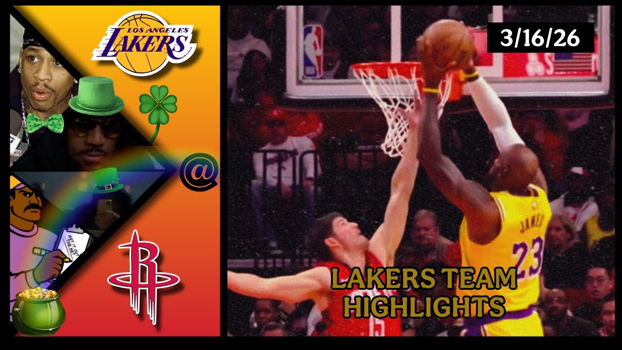 Lakers Team Highlights @ Rockets reaction W/ Coaches Den