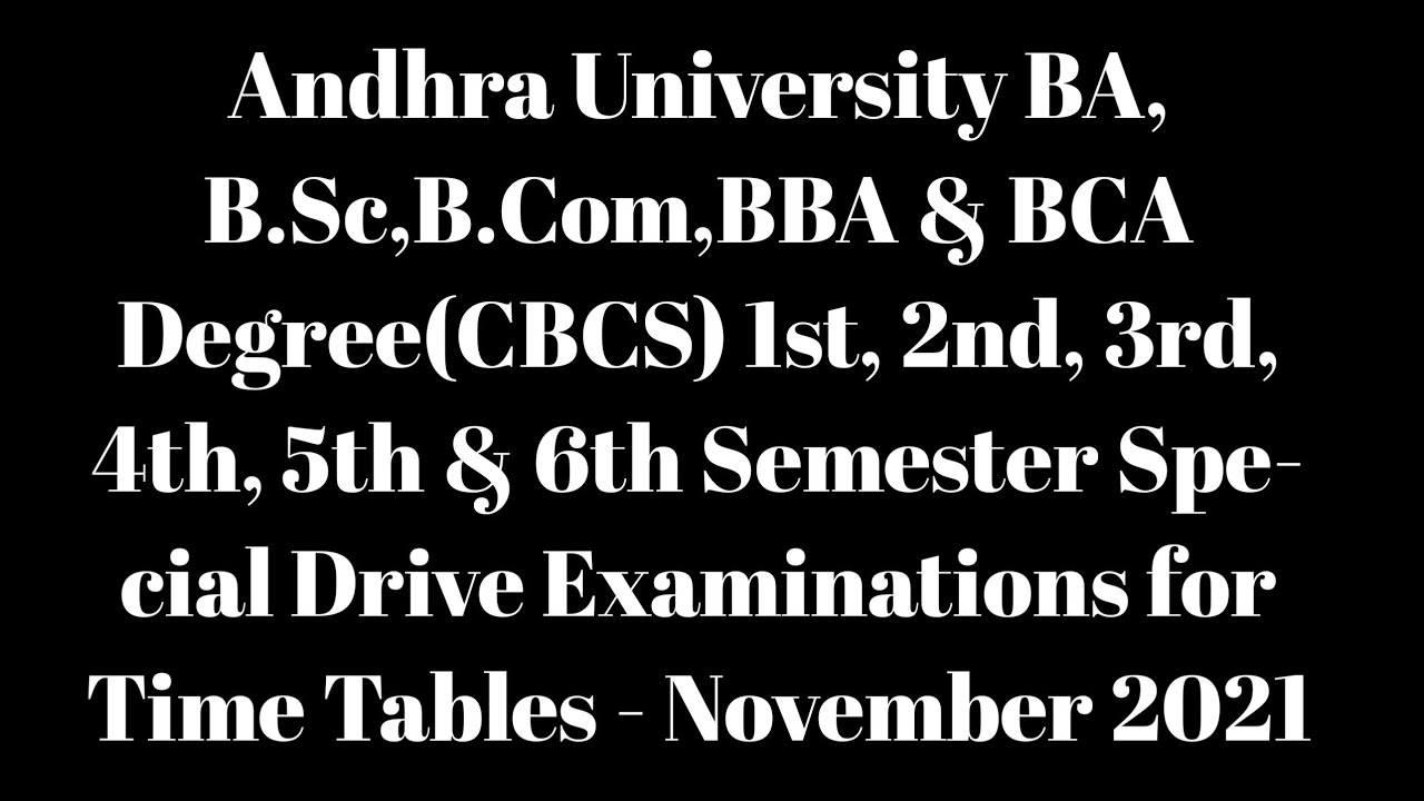 AU degree exams timetable 2021|AU CBCS|AU UG exams timetable 1st, 2nd, 3rd, 4th, 5th & 6th semester