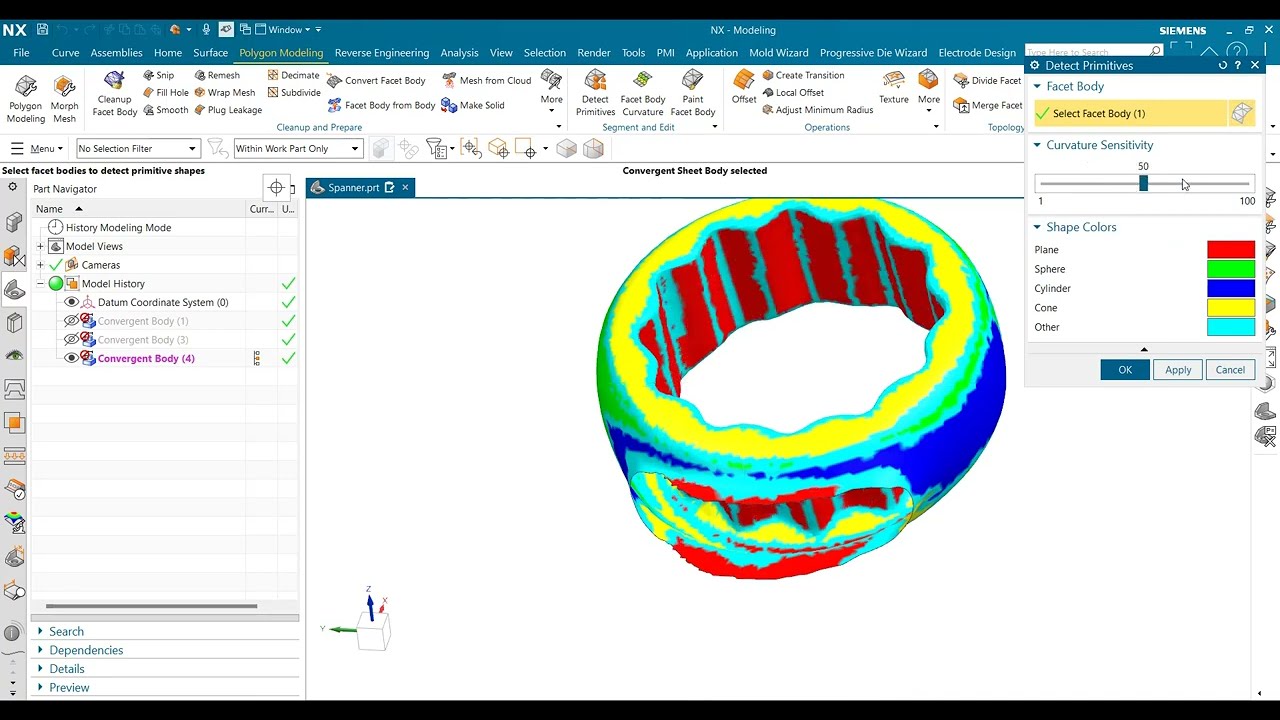 Spanner Reverse Engineering Part1 | Reverse Engineering in NX | Siemens NX |