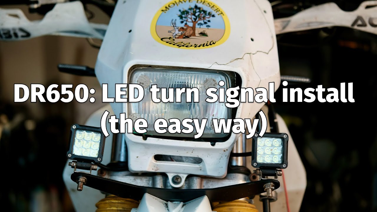 How to install DR650 LED turn signals in 3 minutes