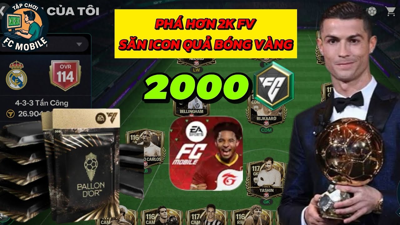 Phá hơn 2000 FV Point săn ICON 🏆 Quả Bóng Vàng FC Mobile Việt Nam – Cái kết không tưởng 😱