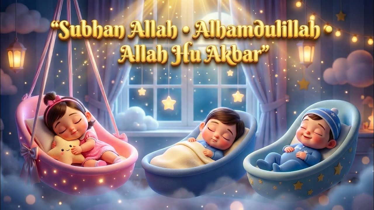 Subhan Allah • Alhahamdulillah | Lori For Kids 🌙 | Islamic Bedtime Rhyme In Hindi Urdu | Sleep  Pea